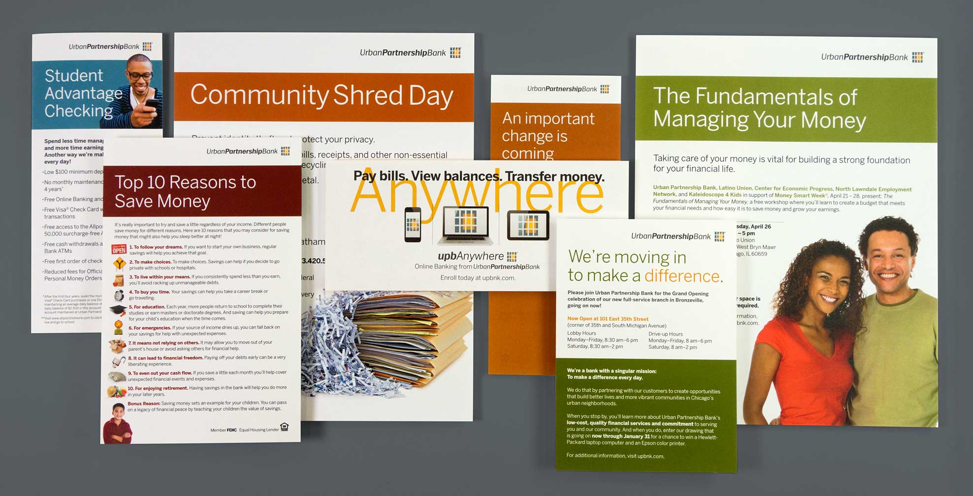 urban-partnership-bank_collaterall_a.jpg Art Direction by: Bart Crosby, Crosby Associates